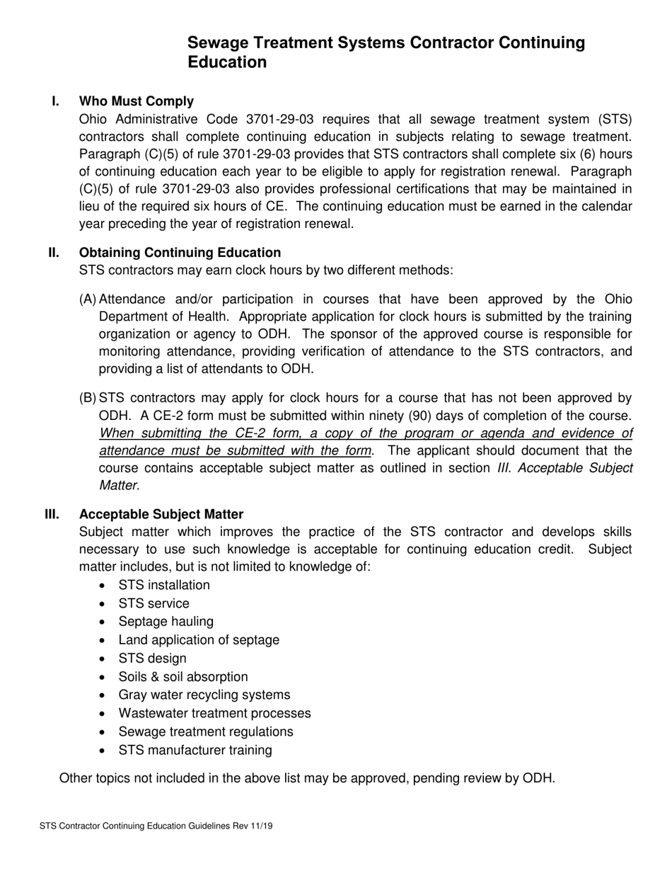 HEA Form 5451 (CE-4) Sewage Treatment Systems Contractor Continuing Education Course Approval Application - Ohio, Page 4