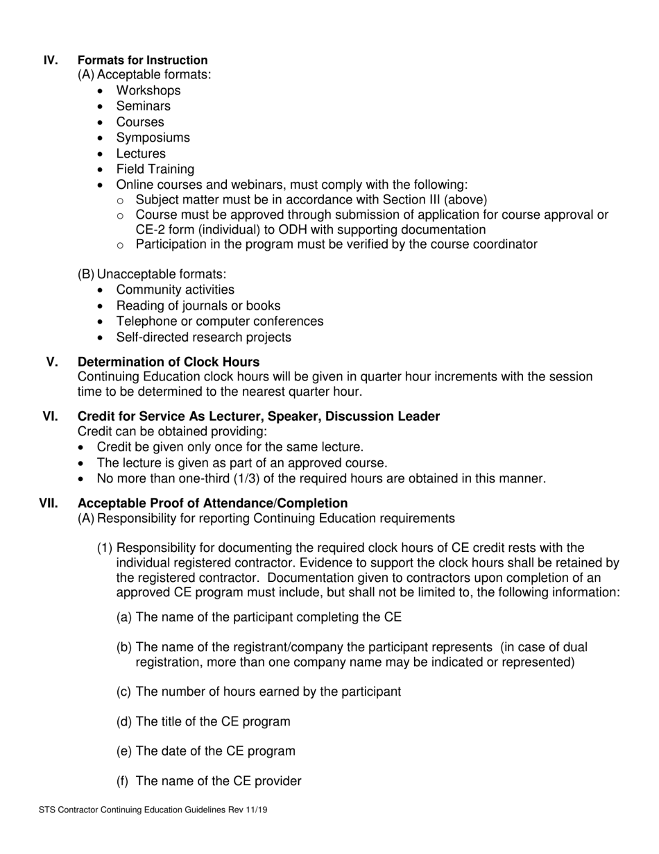 HEA Form 5451 (CE-4) Sewage Treatment Systems Contractor Continuing Education Course Approval Application - Ohio, Page 5