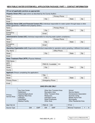 Form PWS-0903-PR Appendix B New Public Water System/Well Application Package - Ohio, Page 2