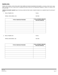 Form HEA1901 Annual Hospital Registration and Planning Report - Ohio, Page 2