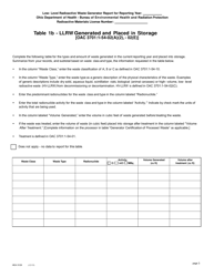 Form HEA5129 Low-Level Radioactive Waste (Llrw) Generator Report - Ohio, Page 3