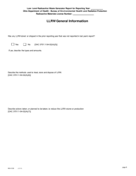 Form HEA5129 Low-Level Radioactive Waste (Llrw) Generator Report - Ohio, Page 6