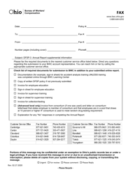 Form DFSP-3 &quot;Fax Cover Sheet&quot; - Ohio