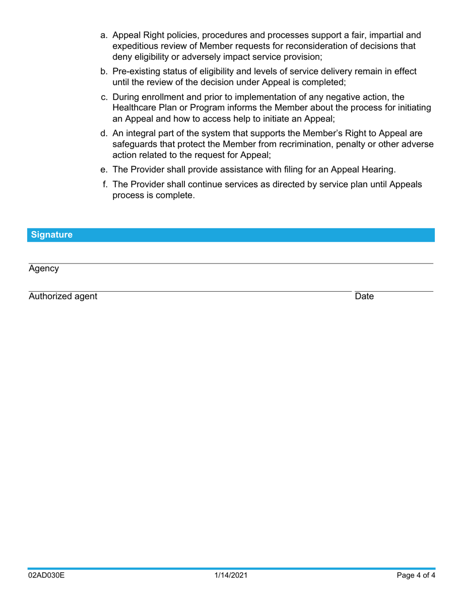 Form 02AD030E Member Assurances - Oklahoma, Page 4