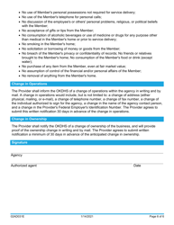 Form 02AD031E Home Delivered Meals Conditions of Provider Participation - Advantage Program - Oklahoma, Page 6