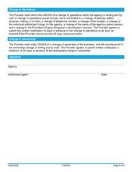 Form 02AD032E Conditions of Provider Participation - Advantage Program Environmental Modifications - Oklahoma, Page 4