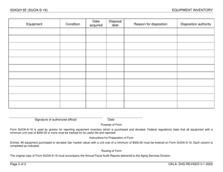 Form 02AG013E Equipment Inventory - Oklahoma, Page 2