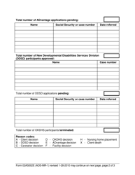 Form 02AS002E (ADS-MR-1) Adult Day Services Monthly Report - Oklahoma, Page 2