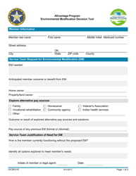 Document preview: Form 02CB031E Environmental Modification Decision Tool - Advantage Program - Oklahoma