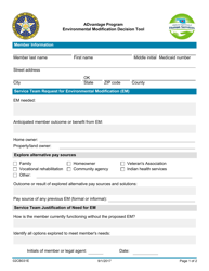 Form 02CB031E Environmental Modification Decision Tool - Advantage Program - Oklahoma