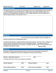Form 02CB025E Service Provider Safety Agreement - Advantage Program - Oklahoma, Page 2