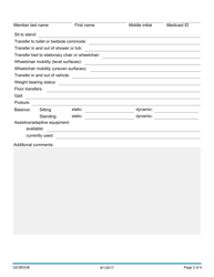 Form 02CB033E Level of Function and Environmental Assessment - Advantage Program - Oklahoma, Page 2