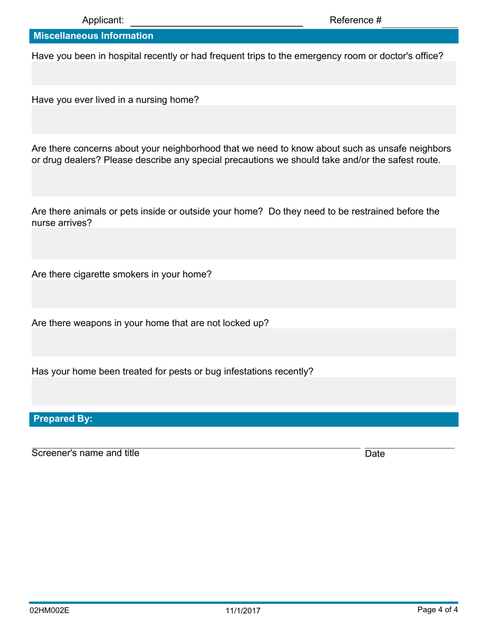 Form 02HM002E (AG-002) Part II Uniform Comprehensive Assessment (Ucat) - Screening and Prioritization - Oklahoma, Page 4