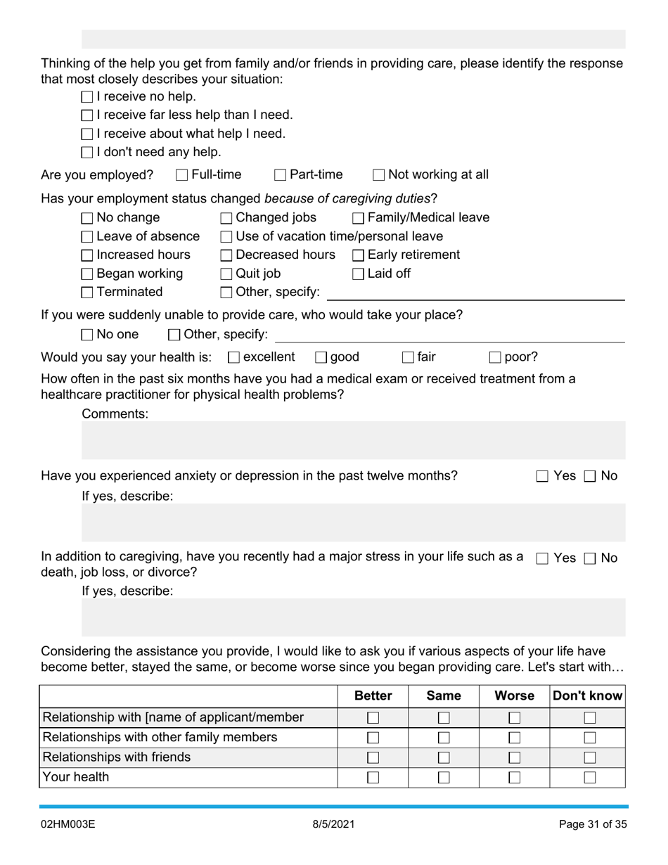 Form 02HM003E (AG-003) Part III Uniform Comprehensive Assessment - Medical Assessment - Oklahoma, Page 31