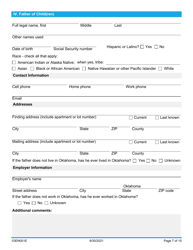 Form 03EN001E (CSED-1) Application for Child Support Services - Oklahoma, Page 7