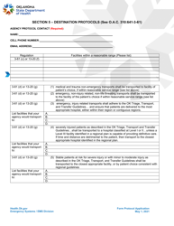 Agency Protocol Application - Oklahoma, Page 5