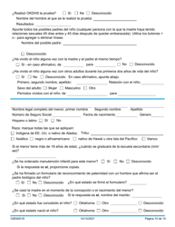 Formulario 03EN001S (CSED-1-SV) Servicios Y Responsabilidades De La Manutencion Infantil - Oklahoma (Spanish), Page 10
