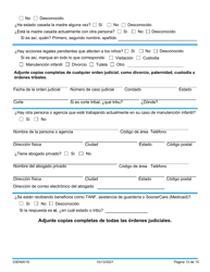 Formulario 03EN001S (CSED-1-SV) Servicios Y Responsabilidades De La Manutencion Infantil - Oklahoma (Spanish), Page 13