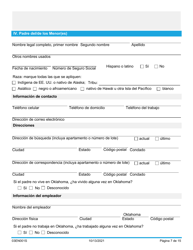 Formulario 03EN001S (CSED-1-SV) Servicios Y Responsabilidades De La Manutencion Infantil - Oklahoma (Spanish), Page 7