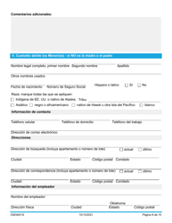 Formulario 03EN001S (CSED-1-SV) Servicios Y Responsabilidades De La Manutencion Infantil - Oklahoma (Spanish), Page 8