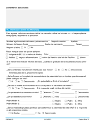 Formulario 03EN001S (CSED-1-SV) Servicios Y Responsabilidades De La Manutencion Infantil - Oklahoma (Spanish), Page 9