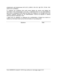 Form 03AD001E Agreement to Safeguard Federal Tax Information - Oklahoma, Page 2