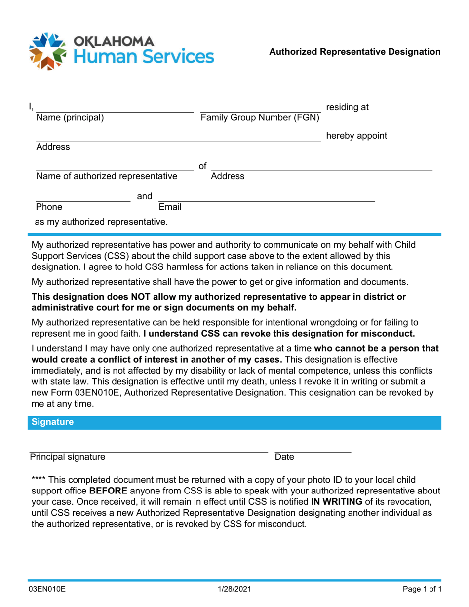 Form 03EN010E Fill Out, Sign Online and Download Fillable PDF