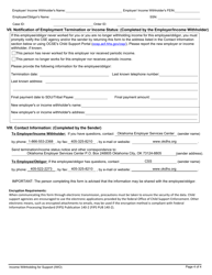 Form 03EN100E Income Witholding for Support - Oklahoma, Page 4