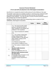 Form 03EN027E Insurance Premium Worksheet - Oklahoma