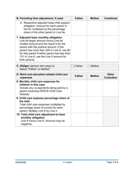 Form 03EN025E &quot;Child Support Computation&quot; - Oklahoma, Page 3