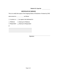 Form 03ES008E Verification by Attorney of Record of Disclaimer of Interest by Oklahoma Department of Human Services (DHS) - Oklahoma, Page 2