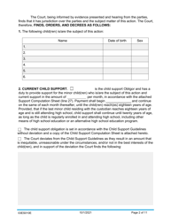 Form 03ES010E Child Support Order - Oklahoma, Page 2