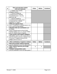Form 03EN005E Child Support Computation for Period Prior to July 1, 2009 - Oklahoma, Page 3