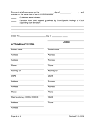 Form 03EN005E Child Support Computation for Period Prior to July 1, 2009 - Oklahoma, Page 4