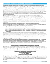 Formulario 03PA209S Reconocimiento De La Paternidad - Oklahoma (Spanish), Page 2