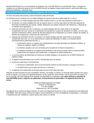 Formulario 03PA210S Negacion De La Paternidad - Oklahoma (Spanish), Page 2