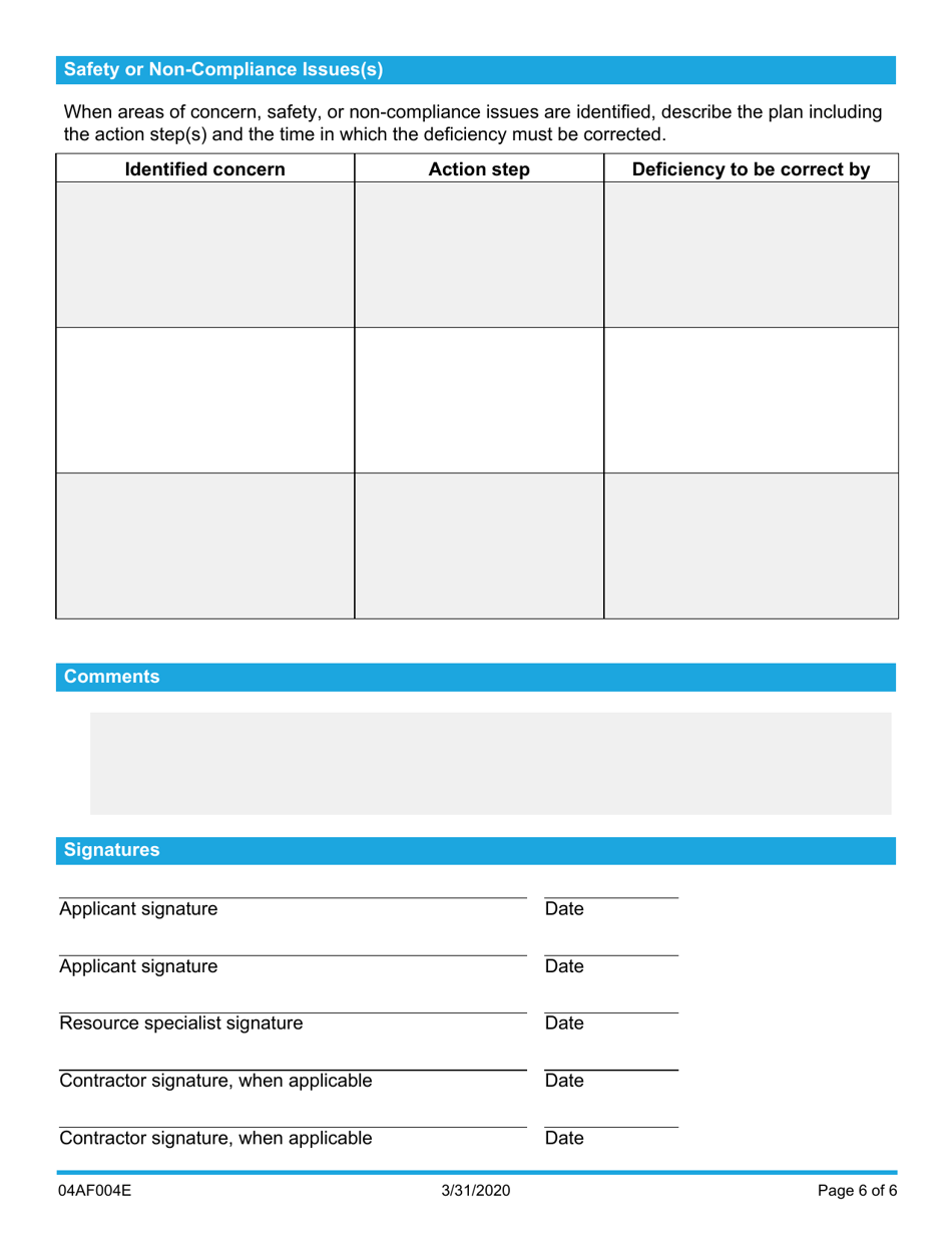 Form 04AF004E House Assessment - Oklahoma, Page 6