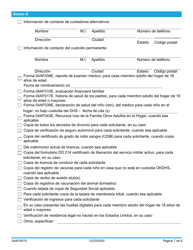 Formulario 04AF001S Solicitud De Familia De Recursos - Oklahoma (Spanish), Page 7