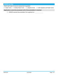 Form 04AF001E Resource Family Application - Oklahoma, Page 7