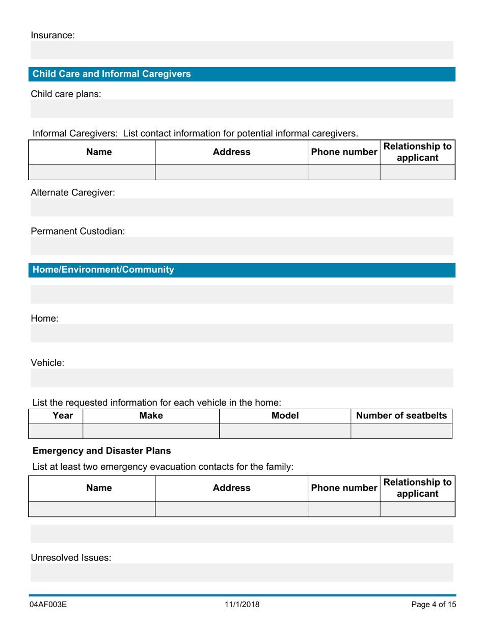 Form 04AF003E Resource Family Assessment - Oklahoma, Page 4