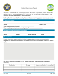 Document preview: Form 04AF008E Medical Examination Report - Oklahoma