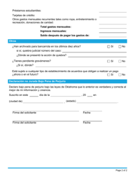 Formulario 04AF010S Evaluacion Financiera Familiar - Oklahoma (Spanish), Page 2