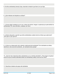 Formulario 04AF016S Carta De La Referencia Personal De La Familia De Recursos - Oklahoma (Spanish), Page 2