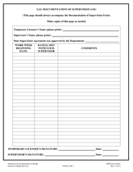 OSDH Form 1061 &quot;Lgc Documentation of Supervision&quot; - Oklahoma, Page 2