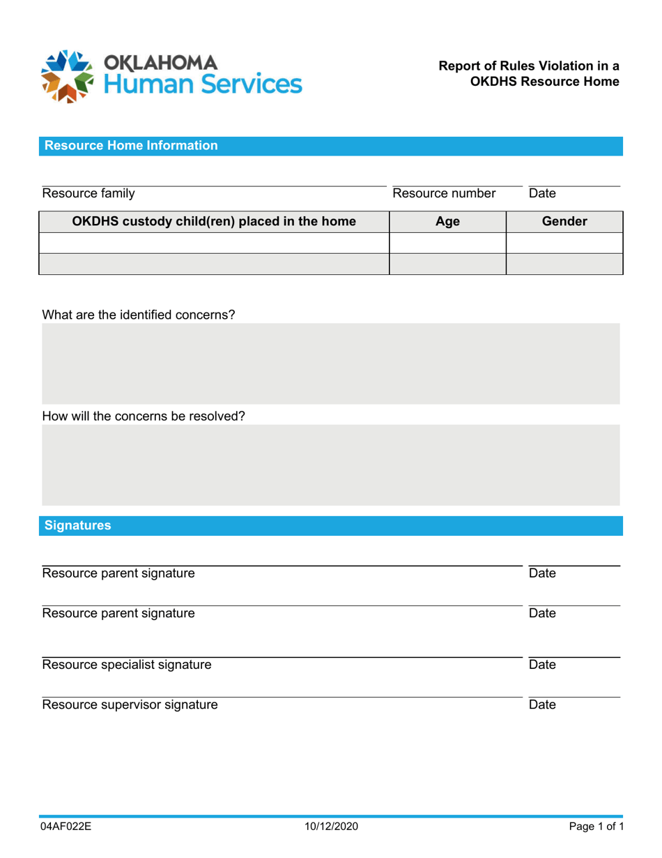 Form 04AF022E - Fill Out, Sign Online and Download Fillable PDF ...