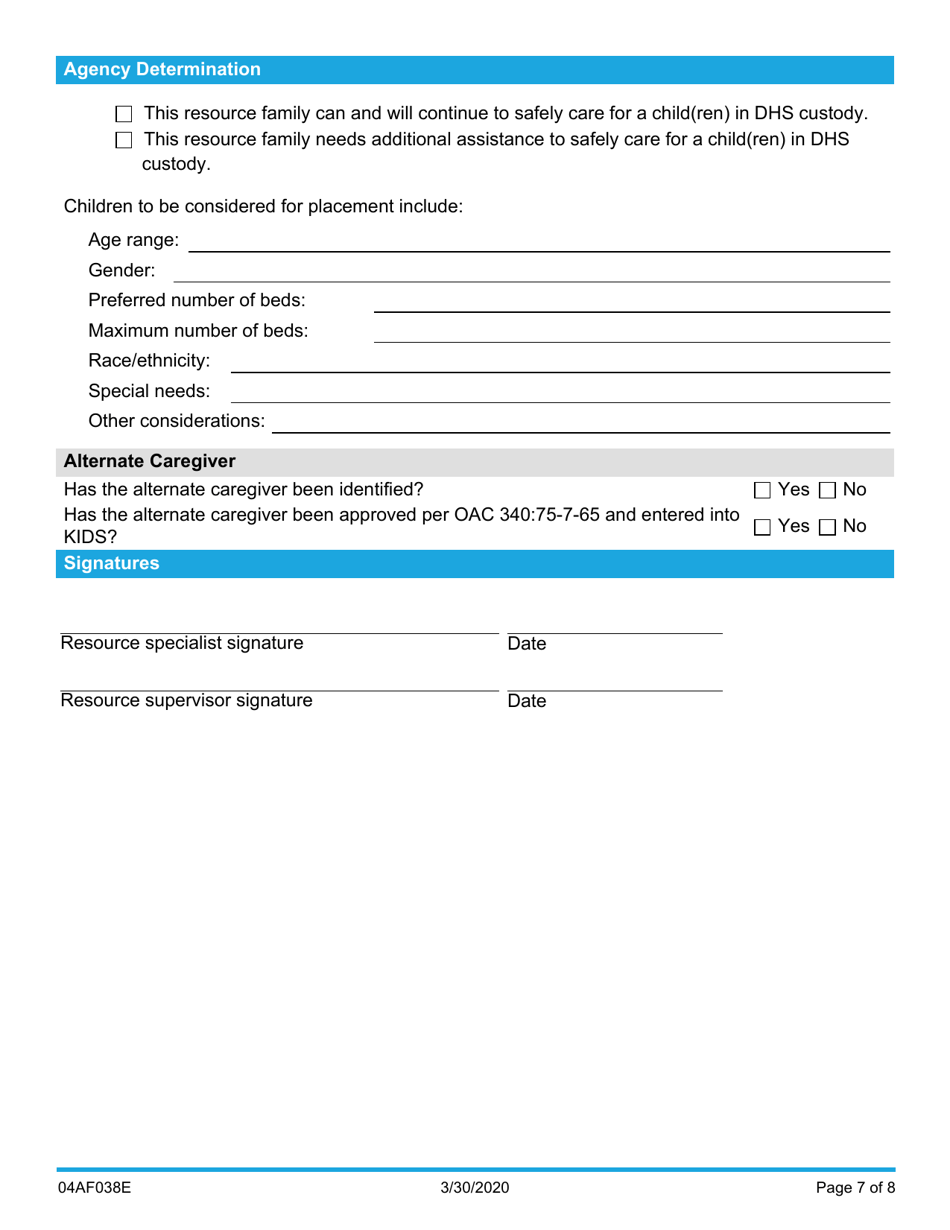 Form 04AF038E Annual Update - Oklahoma, Page 7