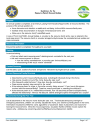 Document preview: Instructions for Form 04AF038E Resource Family Annual Update - Oklahoma