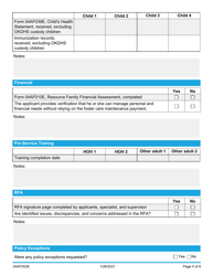Form 04AF053E Resource Family Assessment Review Tool - Oklahoma, Page 4