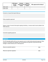 Form 04AF052E Initial Kinship Safety Evaluation and Approval Tool - Oklahoma, Page 3