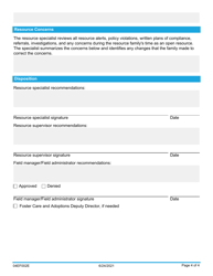 Form 04EF002E Enhanced Foster Care (Efc) Assessment Addendum - Oklahoma, Page 4